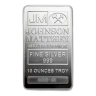 10 oz Johnson Matthey Silver Bar
