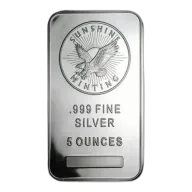 5 oz Generic Silver Bar | Silver Mint Bar