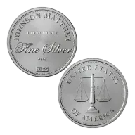 1 Ounce Johnson Matthey Silver Rounds