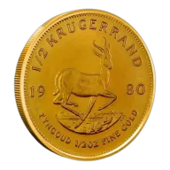 1/2 oz South African Mint Krugerrand Gold Coin