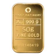 50g Minted Bars Gold Bar