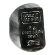 5 Gram Credit Suisse Failed Bank Logo Platinum Bar