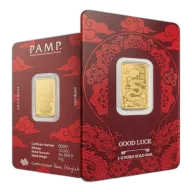 5g Good Luck Yellow Dragon Gold Bar