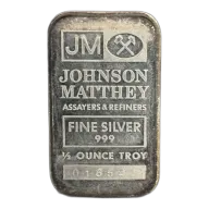 1/2 oz JM Johnson Matthey Silver Bars