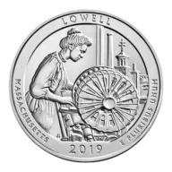 2019 Lowell National Park ATB 5 oz Silver Coin - America The Beautiful