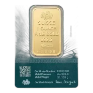 2026 1oz PAMP Gold Bar - Lady of Liberty