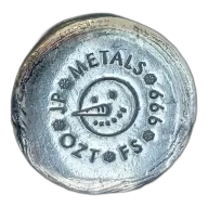 1oz JP Metals Silver "Frosty Button"