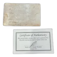 1 oz Silver Card Silver Bar