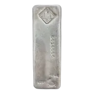 50 oz Silver Bar - Vintage Johnson Matthey Cast Finish (Canada)
