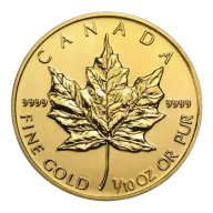 1/10 oz Canadian Gold Maple Leaf Coin