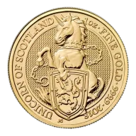 2018 1oz The Queen's Beasts, The Unicorn of Scotland, Gold Coin