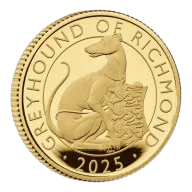 1/4 oz Tudor Beast The Greyhound of Richmond Gold Coin 2025