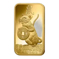 100g PAMP Gold Bar - Lunar Rat