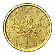 1/4 oz 2025 Canadian Maple Leaf Gold Coin | Royal Canadian Mint