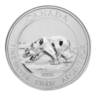 2013 1.5oz Canadian Silver Wildlife Series - Polar Bear