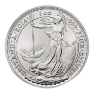 Backdate 1 oz British Silver Britannia Coin