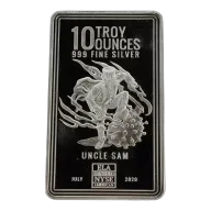 10 oz Envela Covid Uncle Sam Silver Bar (July 2020)