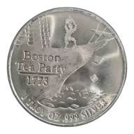 Boston Tea Party Don't Tread on Me, America 1oz Silver Round