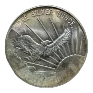 Vintage 1 oz Silver South East Refining Panama City, Florida Round