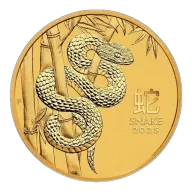 2025 1 oz Australian Gold Lunar Snake Coin (BU)