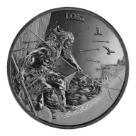 2025 1 oz Ragnarök: Loki Black Silver Coin