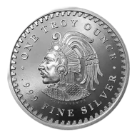 1 oz Aztec Calendar Silver Round