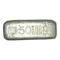 50oz AGS Poured Vintage Silver Bar