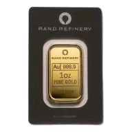 1 oz Rand Refinery Gold Bar (New w/ Black Assay)