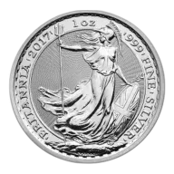 2017 1 oz Silver Britannia Coin BU