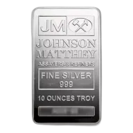 10oz Johnson Matthey Silver Bar