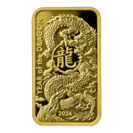 2024 1 oz Asahi Gold Bar - Lunar Dragon