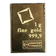 1 Gram Valcambi Suisse Gold Bar (.9999, BU)