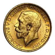 Gold Sovereign - George V - Large Head - 1911-1928