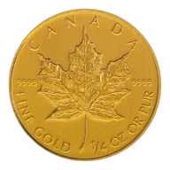 1/4 oz Canadian Maple Leaf Gold Coin (Any Year)