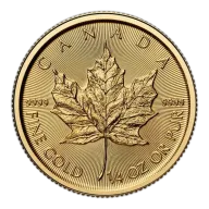 2025 1/4 oz Canadian Gold Maple Leaf Coin (BU)