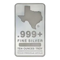 10 oz Texas Silver Bar (Classic Style)