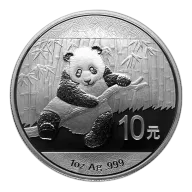 1 oz Chinese Silver Panda Silver Coin (Random Year, Varied Condition)