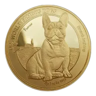World Famous Dogs Bulldog 1oz Gold Coin 2022