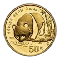 1987-S China 1/2 oz Gold Panda BU (In Capsule)