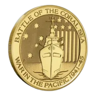 1/10 oz Australian Battle Of The Coral Sea Gold Coin (Any Year)