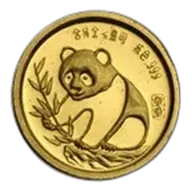 1987 China 1/20 oz Gold Panda BU (Sino-Japanese Friendship)