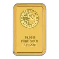 5 g Perth Mint Kangaroo Gold Minted Bar