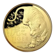 1Oz Gold Royal Australian Mint Year of the Tiger (2022)