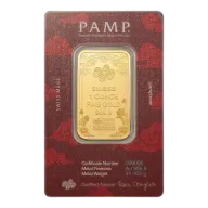 2026 1oz PAMP Gold Bar - Good Luck Yellow Dragon