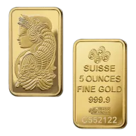 5 Ounce PAMP Lady Fortuna Gold Bar