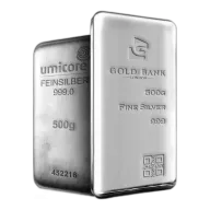 500g Silver Investment Bar Mixed Brands (Best Value)