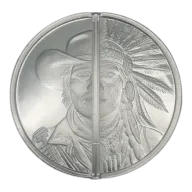 Elemetal 1 oz .999 Fine Silver Western Warrior Divisible Round