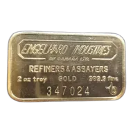2 oz Engelhard Industries Canada Gold Bar - Vintage