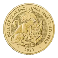 1/4 oz Tudor Beast Bull of Clarence Gold Coin 2023