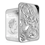 1oz Silver Perth Mint Rectangular Dragon (2021)
